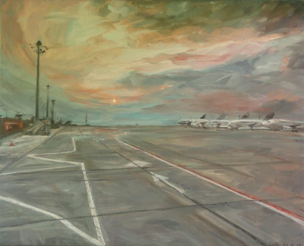 маслени бои - 244х30см