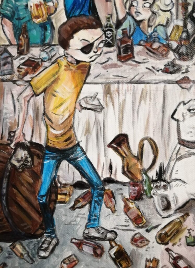 акрилни бои - детайл